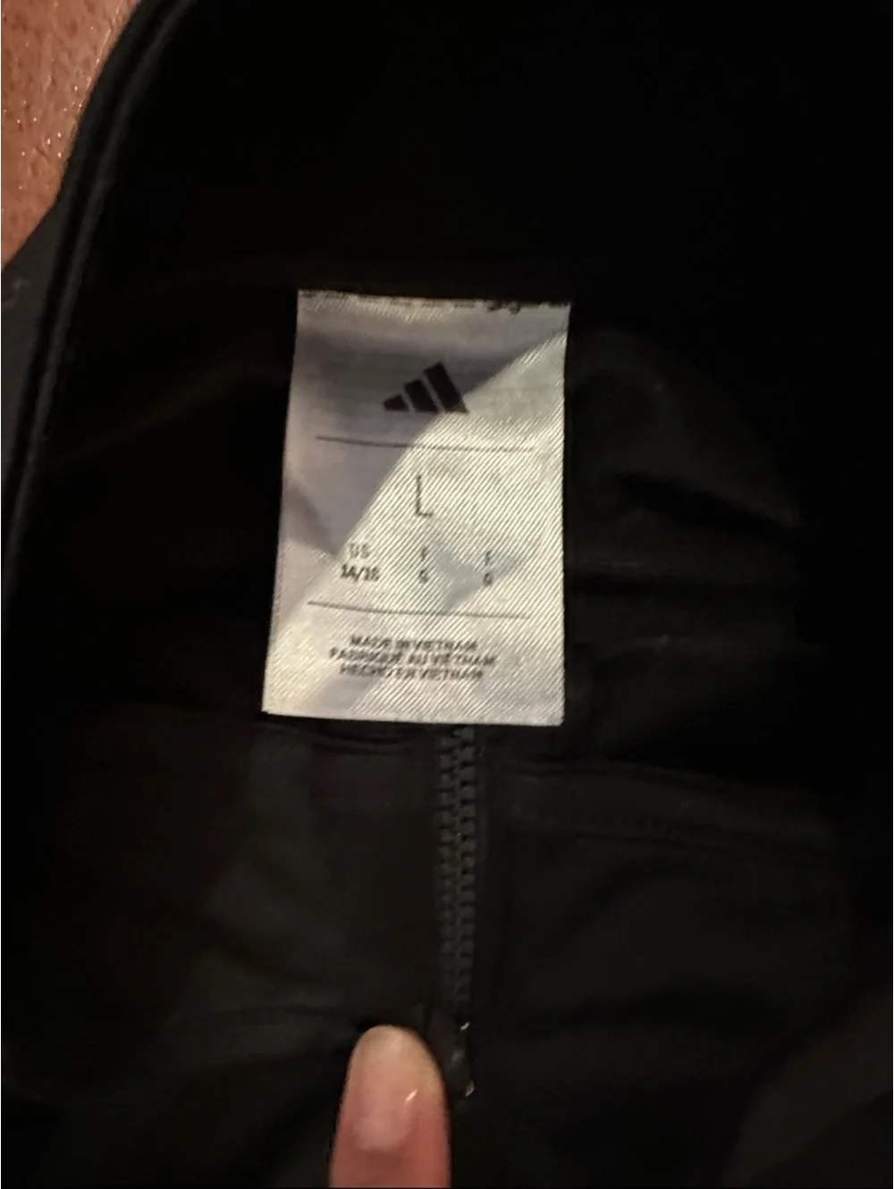 adidas Black Jacket with White Stripes Kids Sweatshirt